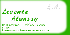 levente almassy business card